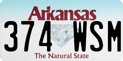AR license plate 374WSM