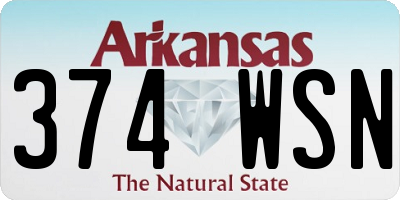AR license plate 374WSN