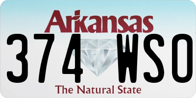 AR license plate 374WSO