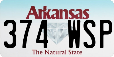 AR license plate 374WSP