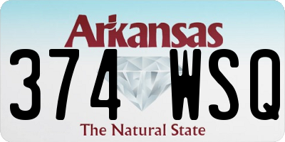 AR license plate 374WSQ