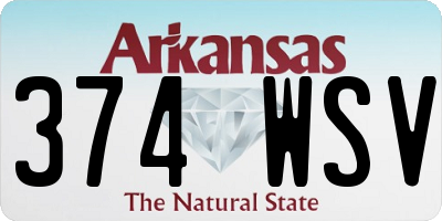 AR license plate 374WSV