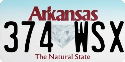 AR license plate 374WSX