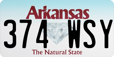 AR license plate 374WSY