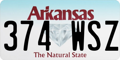 AR license plate 374WSZ