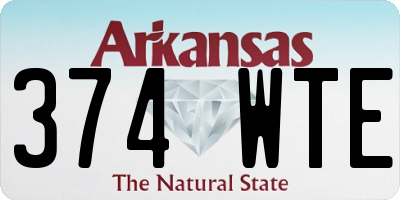 AR license plate 374WTE