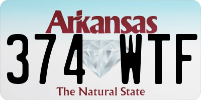 AR license plate 374WTF