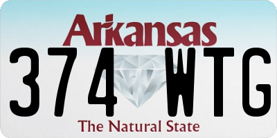 AR license plate 374WTG