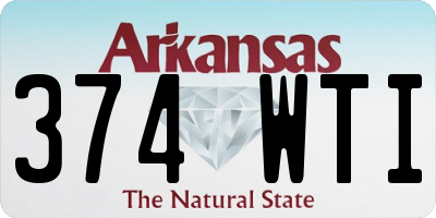 AR license plate 374WTI