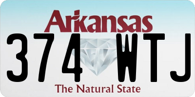 AR license plate 374WTJ