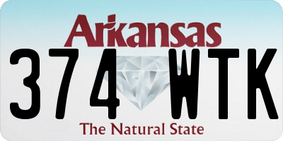 AR license plate 374WTK