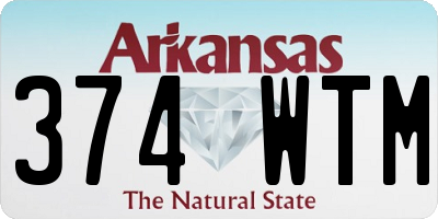 AR license plate 374WTM