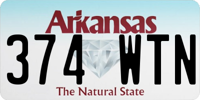 AR license plate 374WTN
