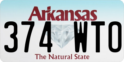 AR license plate 374WTO