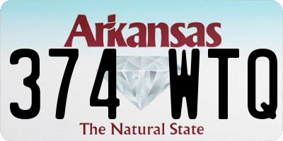 AR license plate 374WTQ