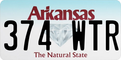 AR license plate 374WTR