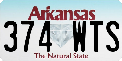 AR license plate 374WTS