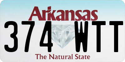AR license plate 374WTT
