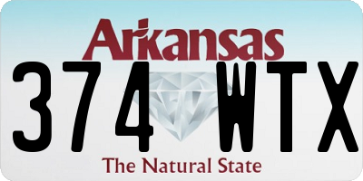 AR license plate 374WTX