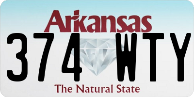 AR license plate 374WTY