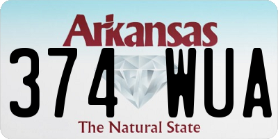 AR license plate 374WUA