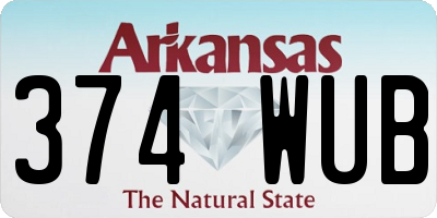 AR license plate 374WUB