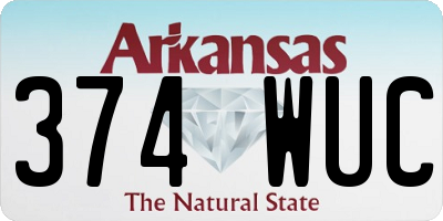 AR license plate 374WUC
