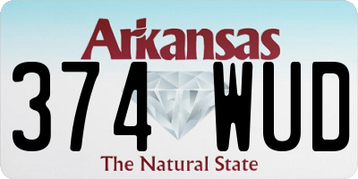 AR license plate 374WUD