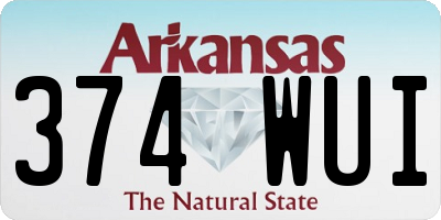 AR license plate 374WUI