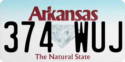 AR license plate 374WUJ