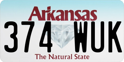 AR license plate 374WUK