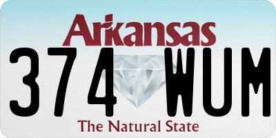 AR license plate 374WUM