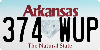 AR license plate 374WUP