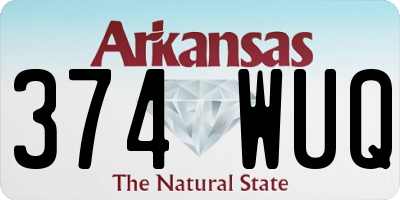 AR license plate 374WUQ