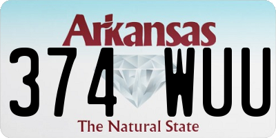 AR license plate 374WUU