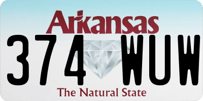 AR license plate 374WUW