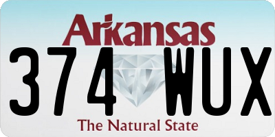 AR license plate 374WUX