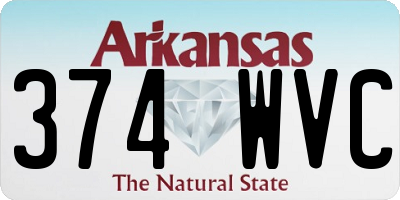 AR license plate 374WVC