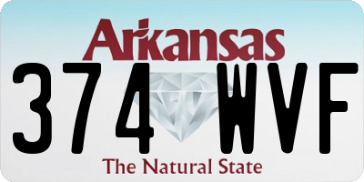 AR license plate 374WVF