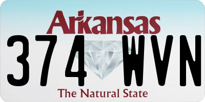 AR license plate 374WVN