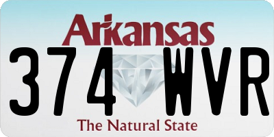 AR license plate 374WVR