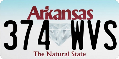 AR license plate 374WVS