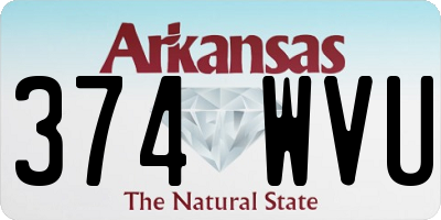 AR license plate 374WVU