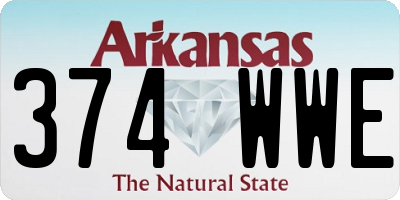 AR license plate 374WWE