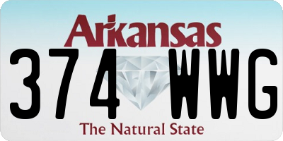 AR license plate 374WWG