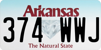 AR license plate 374WWJ