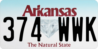 AR license plate 374WWK