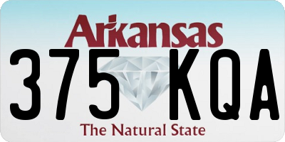 AR license plate 375KQA