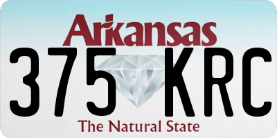 AR license plate 375KRC