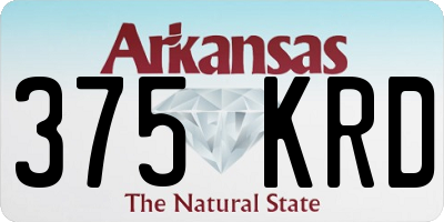 AR license plate 375KRD